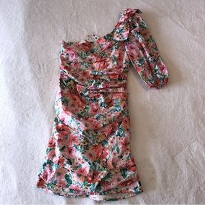 One Shoulder Floral Dress | New with Tags | Size X-small